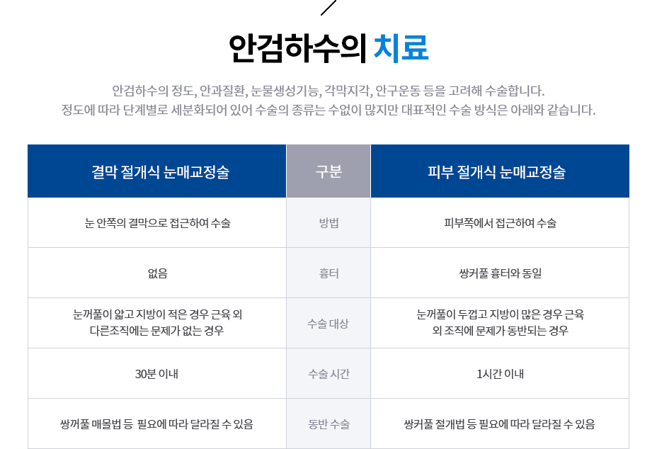 안검하수의 치료